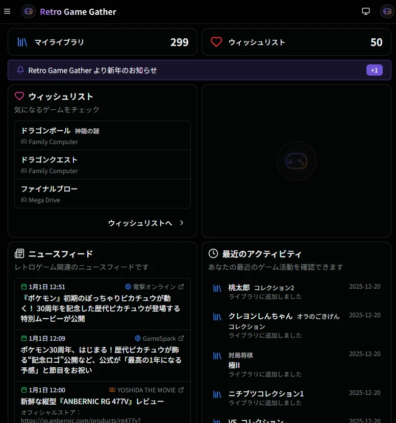 ダッシュボードレイアウト改善前