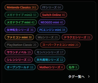 タグクラウド画面